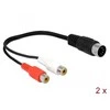KABELIS AUDIO DIN 5 PIN(M)->2X RCA (CHINCH)(F) 0.2M DELOCK