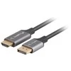 Lanberg Lanberg Displayport (M) -> HDMI (M) 1,8M 4K juodo sidabro adapterio laidas