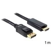 Delock Cable DisplayPort 1.1 vyriškas > Didelės spartos HDMI-A vyriškas pasyvus 1 m juodas