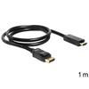 Delock Cable DisplayPort 1.1 vyriškas > Didelės spartos HDMI-A vyriškas pasyvus 1 m juodas