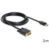 Delock kabelis Displayport 1.1 vyriškas > DVI 24+1 vyriškas pasyvus 3 m juodas