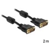 Delock Cable DVI 24+1 male > DVI 24+1 male 2 m juodas