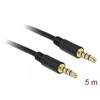 KABELIS MINIJACK 4 PIN M/M 1M 5M JUODA DELOCK