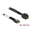 Delock Kabelis Slim SAS SFF-8654 4i > mini SAS HD SFF-8643 0.5