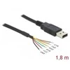 LAIDAS USB-A 2.0(M)->NUOSEKLIUOJU TTL 3.3V 1.8M JUODA DELOCK