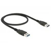 LAIDAS USB-A M/M 2.0 0.5M JUODA DELOCK