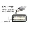 KABELIS USB-A M/M 2.0 3M EASY-USB KAMPINIS LEWO/PRAWO JUODA DELOCK