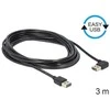 KABELIS USB-A M/M 2.0 3M EASY-USB KAMPINIS LEWO/PRAWO JUODA DELOCK