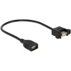 KABELIS USB-AF-AF 2.0 25CM PANEL MOUNT DELOCK