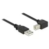 KABELIS USB-A(M)->USB-B(M) 2.0 3M KAMPINIS PRAWO JUODA DELOCK