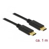 Kabelis USB Delock USB-C M/M 2.0 1m juoda E-Marker (83323)