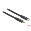 USB kabelis Delock USB-C - USB-C 2 m Juodas (85527)