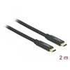 USB kabelis Delock USB-C - USB-C 2 m Juodas (85527)