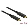 Delock Cable USB 3.1 Gen 1 USB Type-C™ kištukas > USB Type-C™ kištukas el. žymeklis 2 m juodas