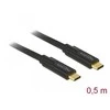 DeLOCK - USB kabelis - USB-C (han) į USB-C (han) - USB 3.1 Gen 2 - 5 A - 50 cm - juodas
