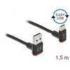 KABELIS USB-C(M)->USB-A(M) 2.0 1.5M KAMPINIS GORA JUODA DELOCK