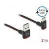 KABELIS USB-C(M)->USB-A(M) 2.0 2M KAMPINIS GORA JUODA DELOCK