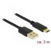 Delock kabelis USB 2.0 Type-A kištukas > Type-C™ 2.0 kištukas 3,0 m juodas
