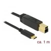 Delock kabelis USB 3.1 Gen 2 USB Type-C™ kištukas > USB Type-B kištukas 1,0 m juodas