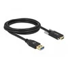 C2G KABELIS USB-C(M) ZE ŚRUBAMI->USB-A(M) 3.1 GEN 2 2M JUODA DELOCK