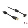 Delock Atrakinimo kabelis USB-A kištukas > USB mikro-B kištukas, pasuktas 90° aukštyn / žemyn