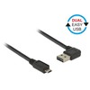 Kabelis USB Delock Easy USB, Typ Micro-B, 2m, juoda (85166)