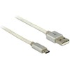 KABELIS USB MICRO(M)->USB-A(M) 2.0 2M Sidabrinis OPLOT DELOCK