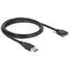 USB kabelis Delock USB-A - microUSB 3 m, juodas (83599)