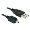 LAIDAS USB MINI(M) 4 PIN->USB-A(M) 2.0 1.5M JUODA (MITSUMI) DELOCK