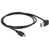 KABELIS USB MINI(M)->USB-A(M) 2.0 1M KAMPINIS GÓRA/DÓŁ EASY-USB JUODA (CANON) DELOCK