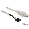 DELOCK USB kaiščio antraštė 5 kontaktai –>USB 2,0 70 cm