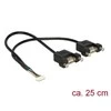 Sonstige KABELIS USB PIN HEADER(M) 8 PIN->2X USB-A(F) 2.0 25CM DO PANELU JUODA DELOCK