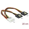 Delock Molex - SATA x2, 0.2m, Multicolor (85237)