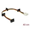 Delock maitinimo laidas DELOCK Stromkabel Molex 4Pin -> 4x SATA 15 Pin St/Bu 0,40m