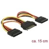 Delock SATA 15 kontaktų – SATA 15 kontaktų x2, 0,15 m, daugiaspalvis (60143)