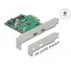 „Delock“ PCIe x1 plokštė (2x USB Type-CUSB3.2 Gen1), įskaitant žemo profilio lizdą