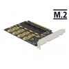 Delock PCI Express x16 kortelė iki 4 x vidinio NVMe M.2 rakto M – išsišakojimas