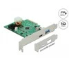 Delock PCI Express x4 Card to 1 x external USB Type-C™ female with PD function + 1 x external USB Type-A female SuperSpeed USB 10 Gbps (USB 3.2 Gen 2)