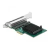 Delock PCI Express x1 Netzwerkkarte Gigabit LAN 4 x RJ45 RTL8111
