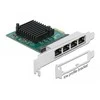 Delock PCI Express x1 Netzwerkkarte Gigabit LAN 4 x RJ45 RTL8111