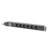 Lanberg stovo maitinimo juosta PDU 19" 1U 16A 6x Schuko 2m juoda