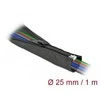OPLOT NA KABLE DELOCK 1M 25MM ZAMEK BŁYSKAWICZNY JUODA POLIESTER
