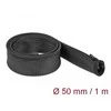 DELOCK CABLE BRAID 1M 50MM JUODA užtrauktukas POLIESTERIS