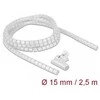 Delock spiralinis organizatorius su traukimo įrankiu 2,5 m x 15 mm balta