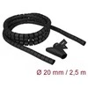 Delock DELOCK Spiralschlauch m. Einziehwerkzeug 2,5m x 20mm juodas