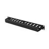 Lanberg Cable Organizer 19" 1U su A tipo dangteliu juoda