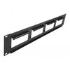 DeLock Patchpanel 19 2HE mit4x 90,5x45,2mm Ausschnitt Juodas