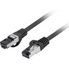 PATCHCORD KAT.8.1 S/FTP LSZH CU 0,25M JUODA FLUKE PASSED LANBERG