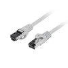 LANBERG patchcord cat.8.1 S/FTP LSZH CU 0.5m pilkas
