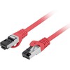 Lanberg Patchcord S/FTP kat.8.1 0,5m LSZH CU fluke passed raudona